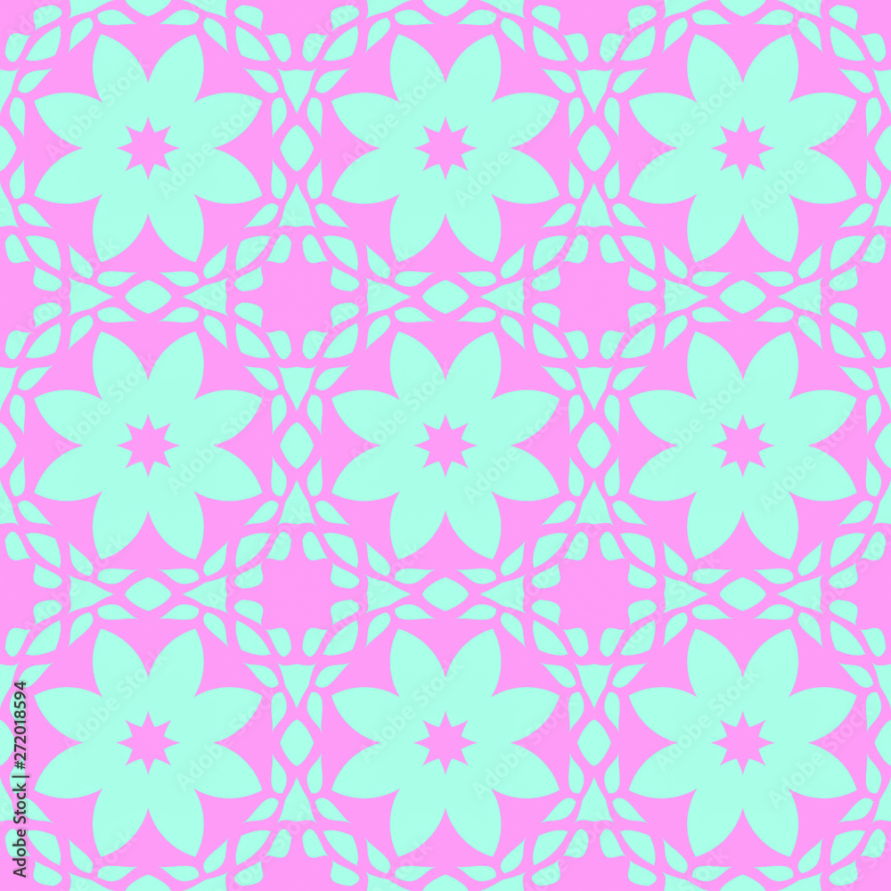 Pink and blue beauty flat pattern Pink and blue beauty flat pattern