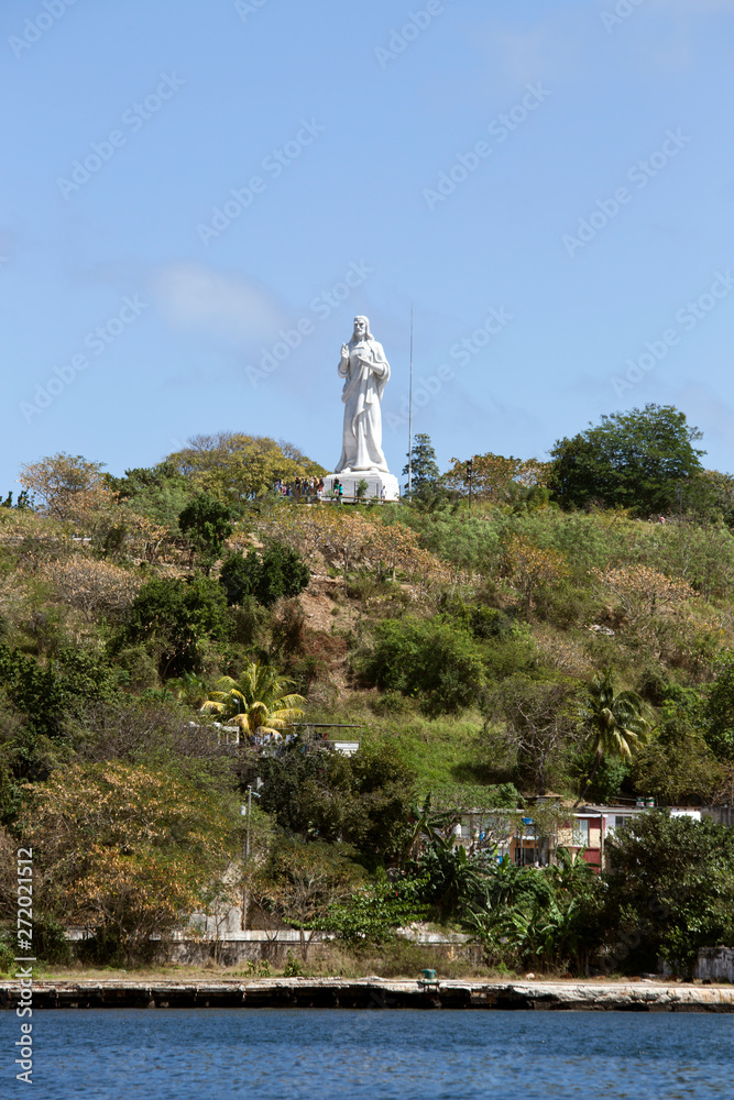 Φωτογραφία Christ of Havana representing Jesus of Nazareth in Havana, Cuba, statue looks ov