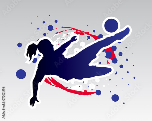 FOOTBALL_SILHOUETTE FEMME_fond transparent en mode produit