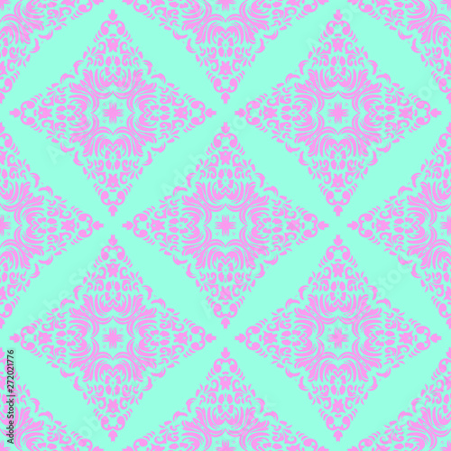 Blue pink beautiful pattern with floral element