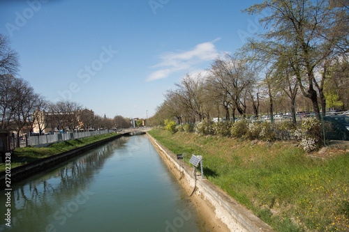 small river  in  Verona. Italy    2019