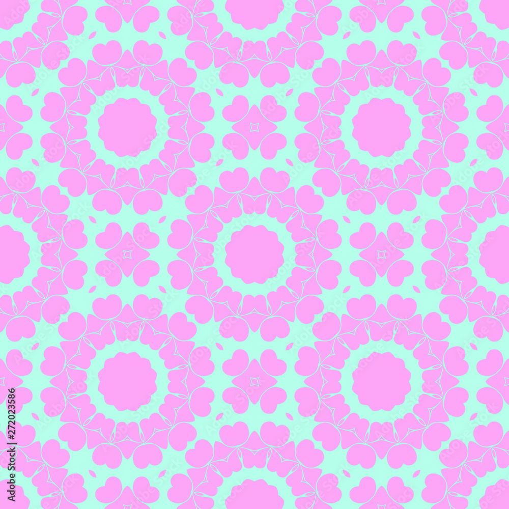 Pink and blue simple pattern with geometric form Pink and blue simple pattern with geometric form