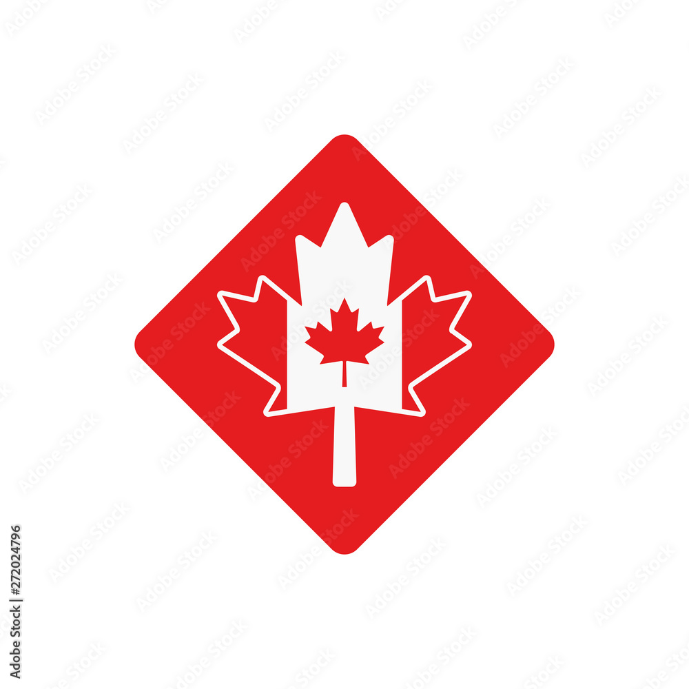 Canada symbol and maple leaf design