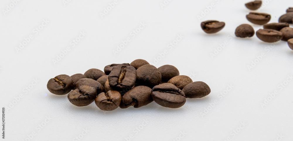 Coffee beans and few alone