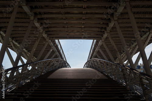 Access to the Léopold Sédar Senghor Footbridge in Paris photo