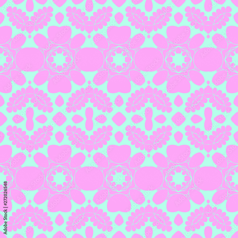 Pink and blue pattern with beautiful form