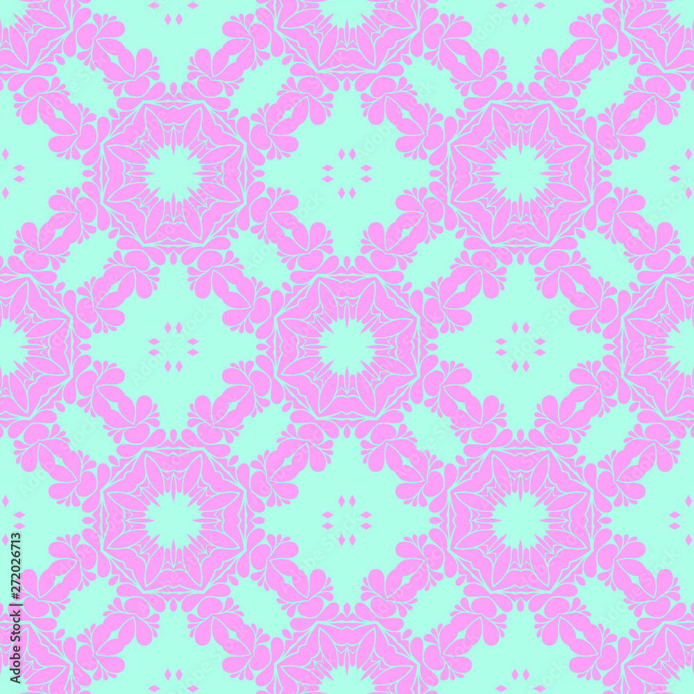 Pink and blue beauty flat pattern Pink and blue beauty flat pattern