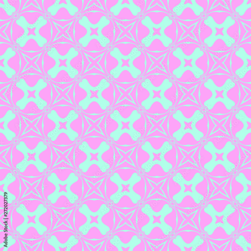 Beauty pastel pattern, color vintage cover design with floral blue and pink ornament