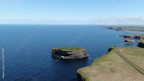 Beautiful Kilkee Cliffs at the west coast of Ireland - travel photography photo