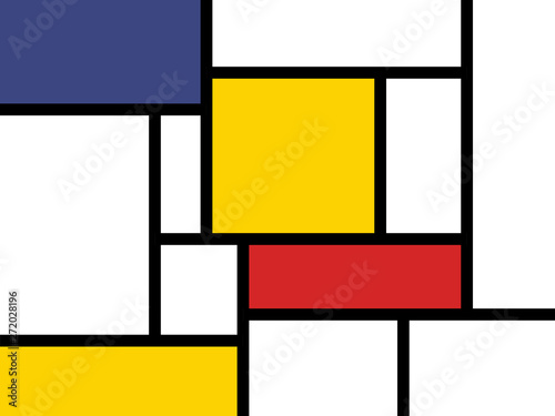 Photo colorful rectangles; mondrian style