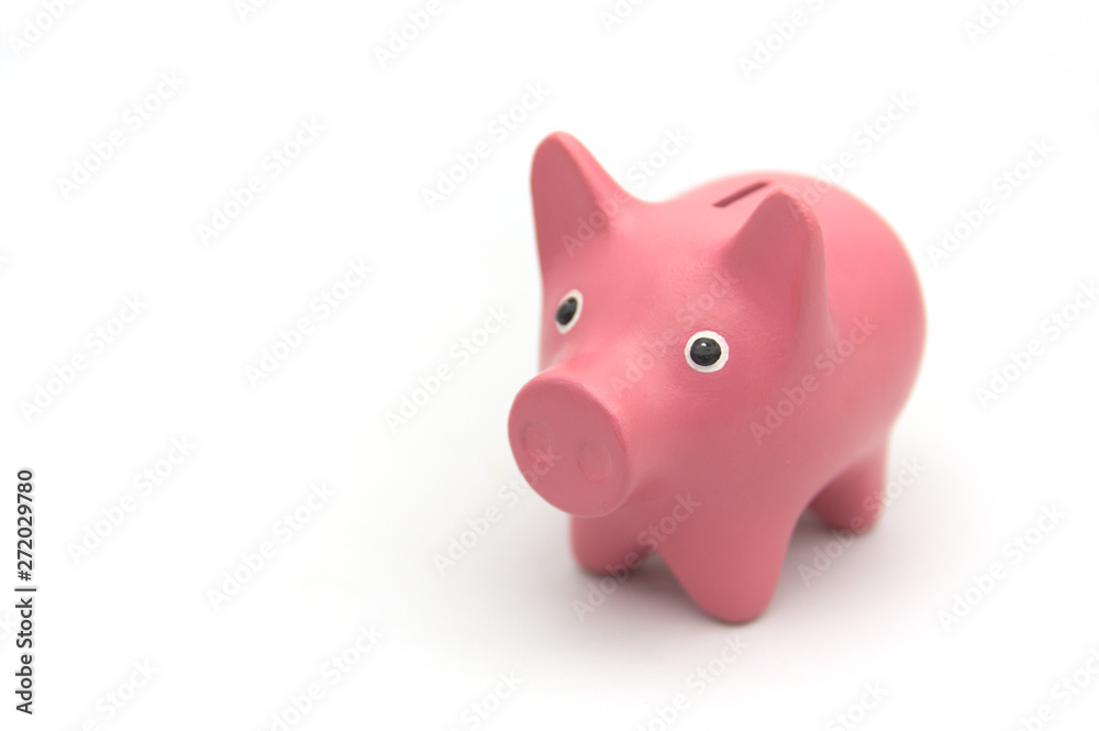Piggy moneybox isolated on white background