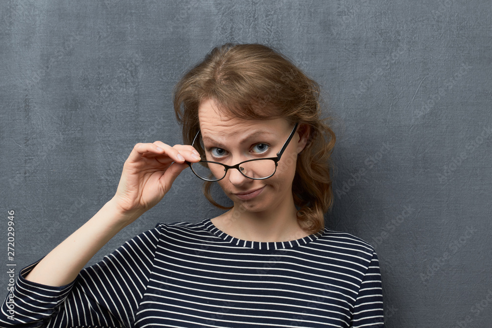 Portrait of cute girl looking questioningly Portrait of cute girl looking questioningly