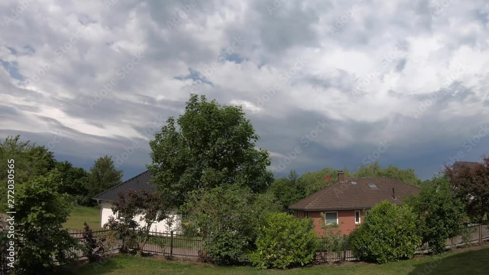 Thunderclouds pass by the camera in fast motion Thunderclouds pass by the camera in fast motion
