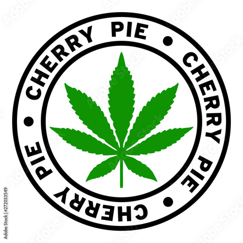 Round Cherry Pie Marijuana Strain Clipart