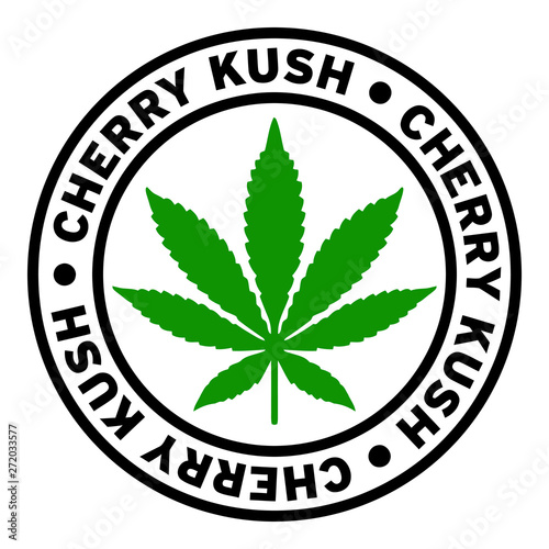 Round Cherry Kush Marijuana Strain Clipart