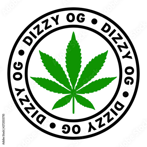 Round Dizzy OG Marijuana Strain Clipart