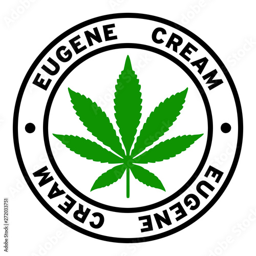 Round Eugene Cream Marijuana Strain Clipart