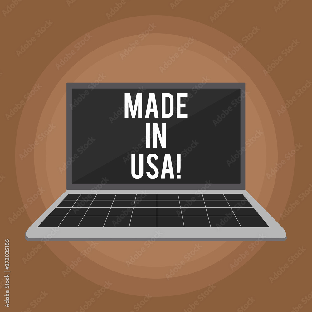 Handwriting text writing Made In Usa. Concept meaning American brand United States Manufactured Local product Handwriting text writing Made In Usa. Concept meaning American brand United States Manufactured Local product
