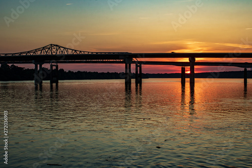 Sunset on the Tennessee River in Huntsville Alabama