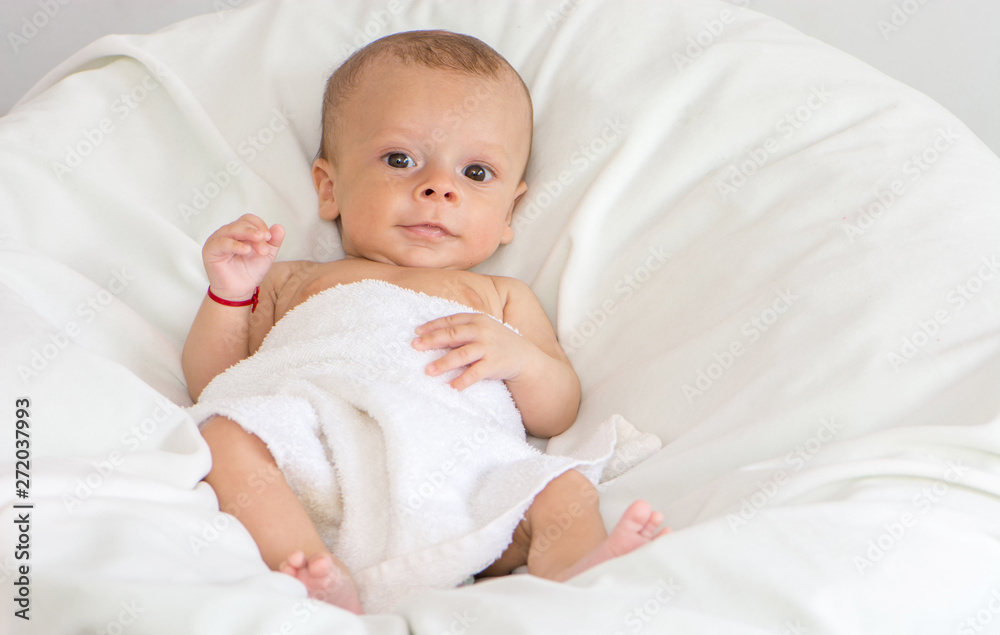 Portrait of a beautiful baby on white Portrait of a beautiful baby on white