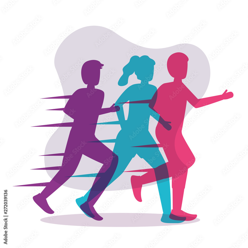 people running activity people running activity