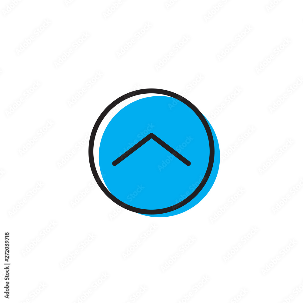 Swipe up arrows button vector, isolated on white background Swipe up arrows button vector, isolated on white background