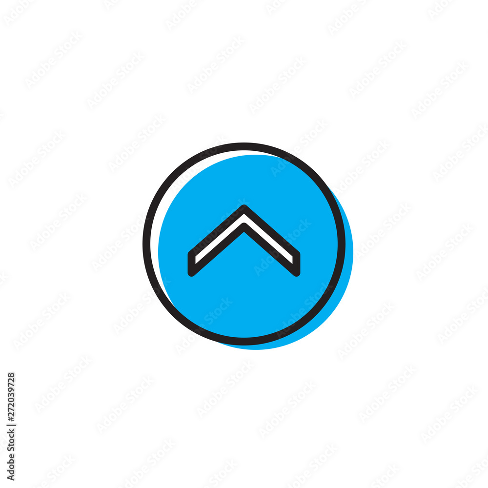 Swipe up arrows button vector, isolated on white background Swipe up arrows button vector, isolated on white background