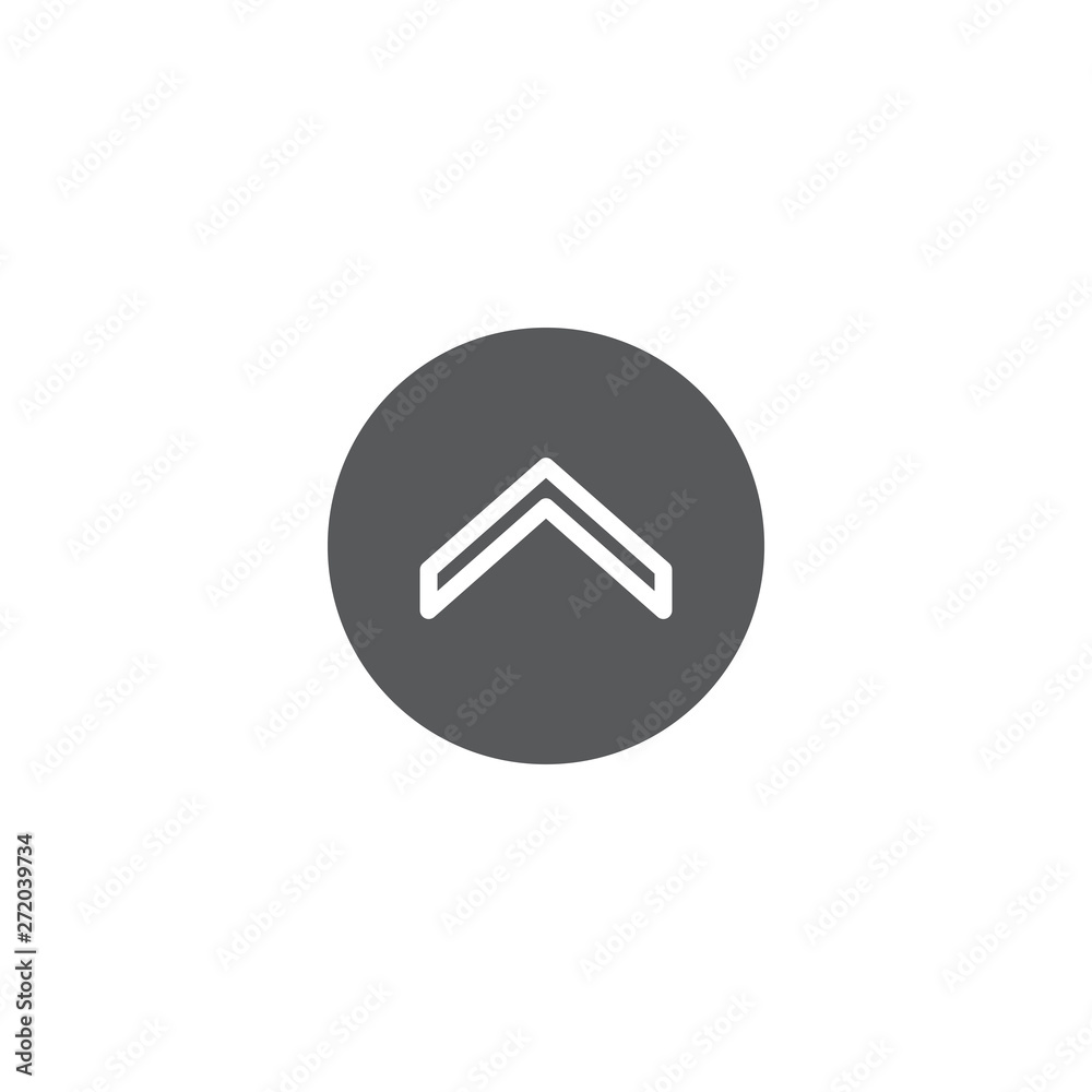 Swipe up arrows button vector, isolated on white background Swipe up arrows button vector, isolated on white background