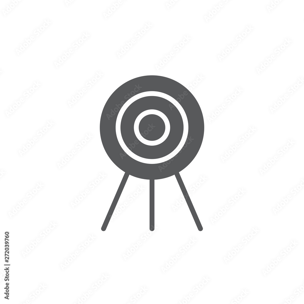 target flat vector icon concept, isolated on white background target flat vector icon concept, isolated on white background