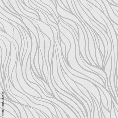 Square wavy background. Hand drawn waves. Stripe texture with many lines. Waved pattern. Black and white illustration