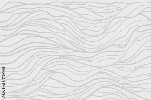 Monochrome waved pattern. Abstract texture with lines. Background with stripes and waves. Print for banners, posters, flyers and textiles. Black and white illustration