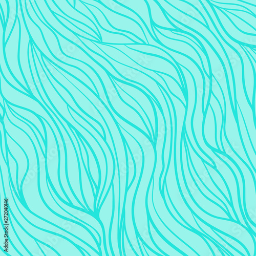 Wavy background. Hand drawn abstract waves. Stripe texture with many lines. Waved pattern. Print for work