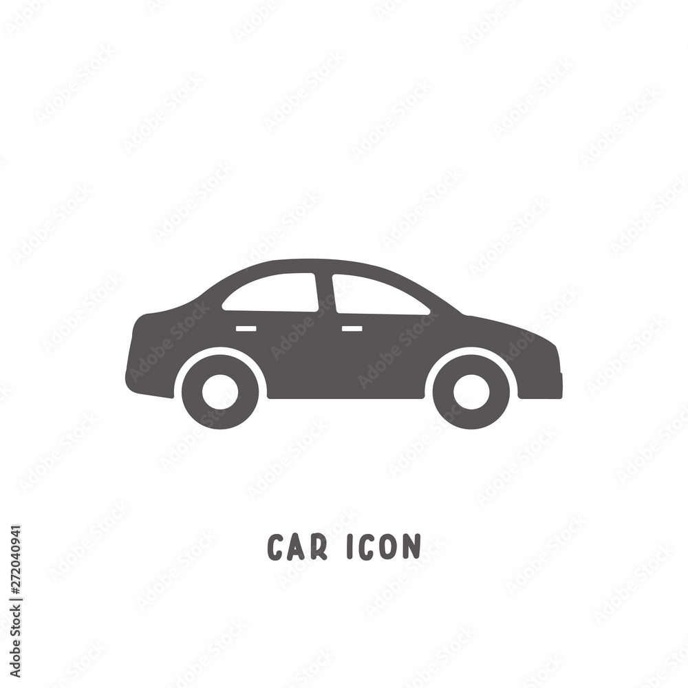 Car icon simple flat style vector illustration.