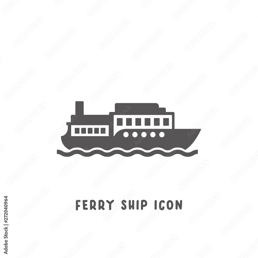 Ferry ship icon simple flat style vector illustration. Ferry ship icon simple flat style vector illustration.