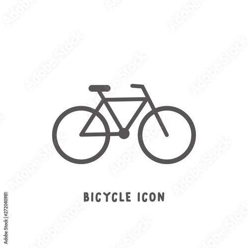 Bicycle icon simple flat style vector illustration.