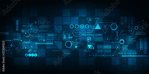 Vector background technology in the concept of digital.