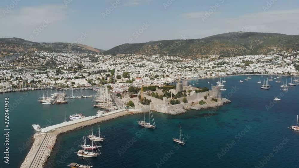 Turkey Bodrum Coastline Aerial View