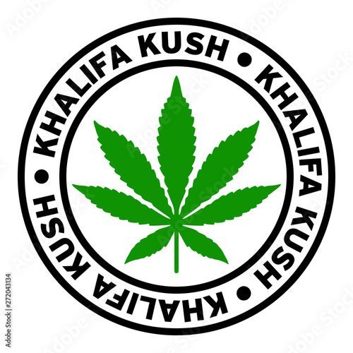 Round Khalifa Kush Marijuana Strain Clipart
