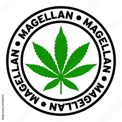 Round Magellan Marijuana Strain Clipart