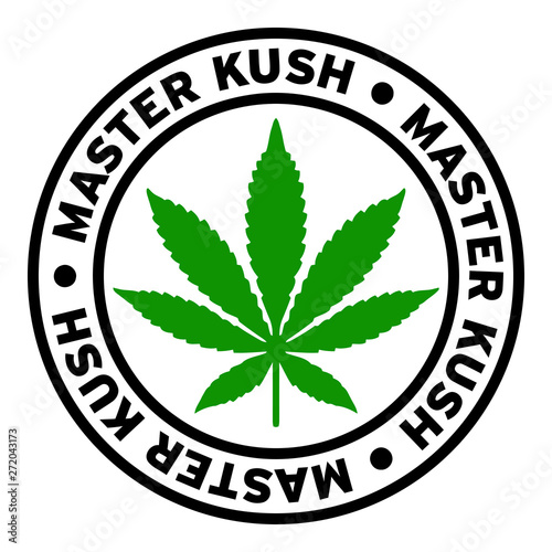 Round Master Kush Marijuana Strain Clipart
