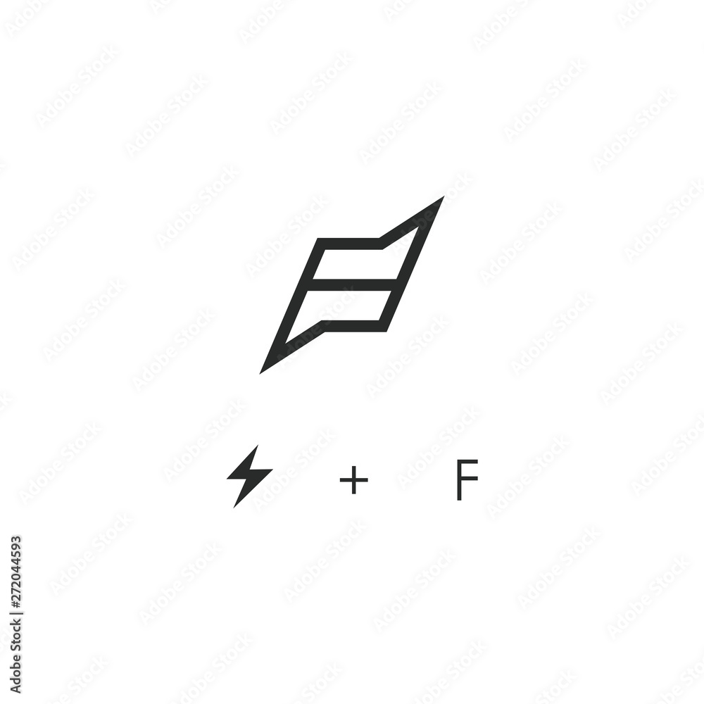 Fototapeta premium F & Bolt Logo