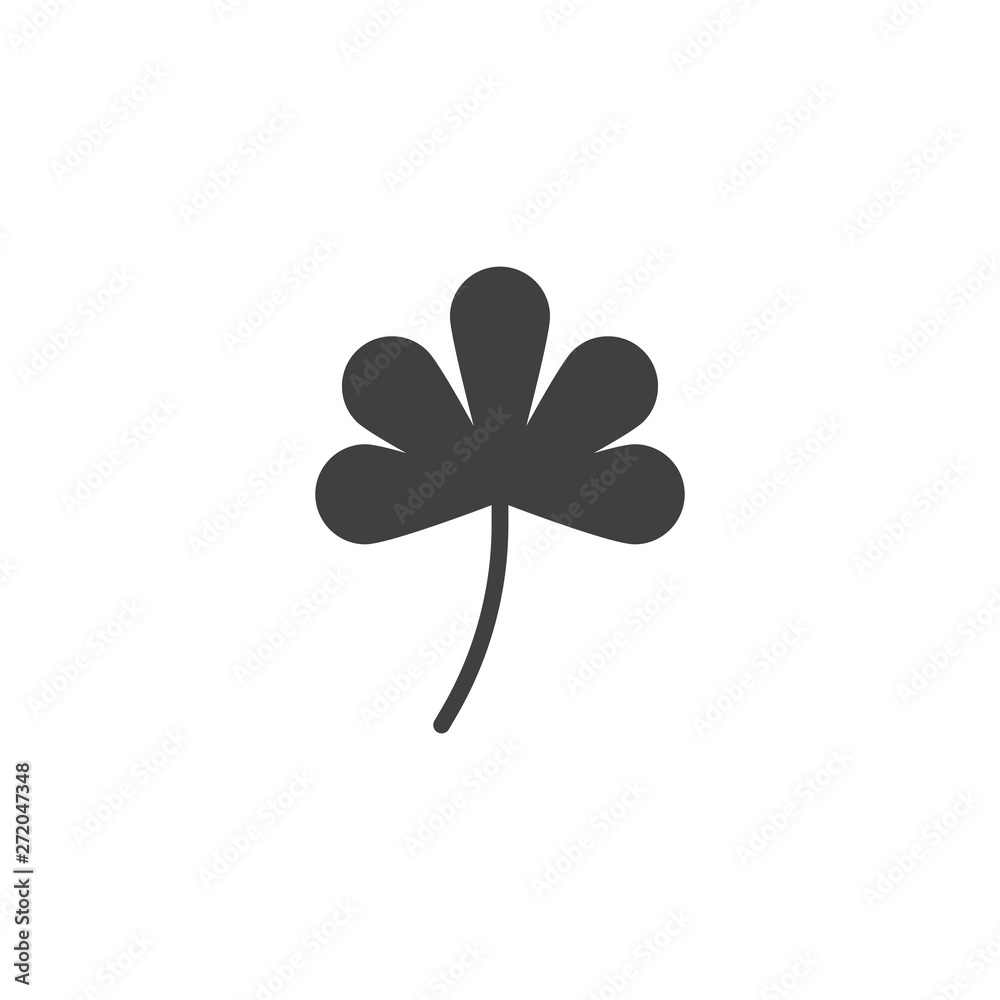 Five leaf clover vector icon. filled flat sign for mobile concept and web design. Clover leaf glyph icon. Symbol, logo illustration. Vector graphics Five leaf clover vector icon. filled flat sign for mobile concept and web design. Clover leaf glyph icon. Symbol, logo illustration. Vector graphics