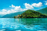 View of beautiful lake , Como lake , Italy