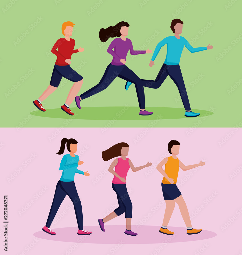 people running activity people running activity