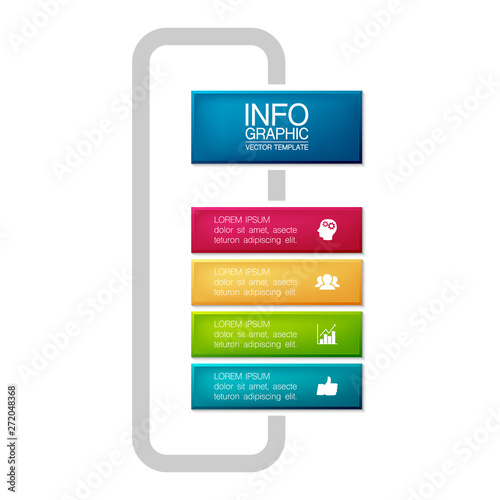 Vector iInfographic template for business, presentations, web design.