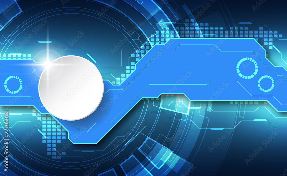Obraz premium Abstract futuristic digital technology background. Illustration Vector