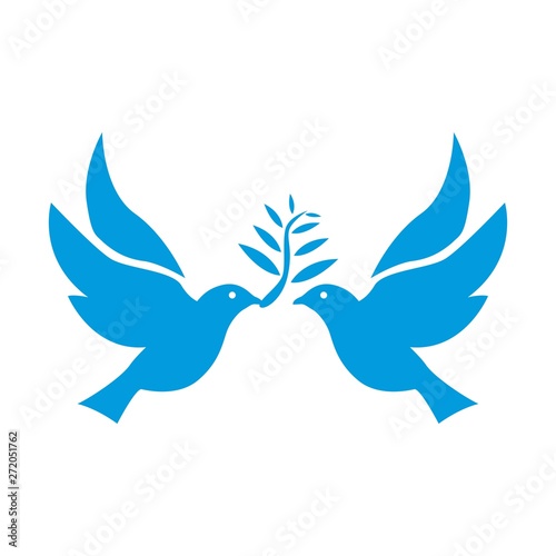 Dove vector. Isolated blue icon