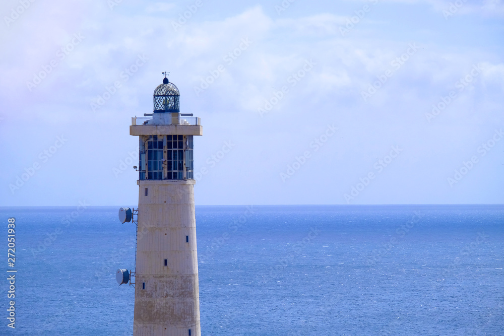 Lighthouse of Morro Jable on Fuerteventura, Canary Islands, Spain.