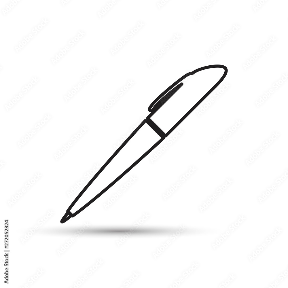 Pen icon illustration. Flat design style Pen icon illustration. Flat design style