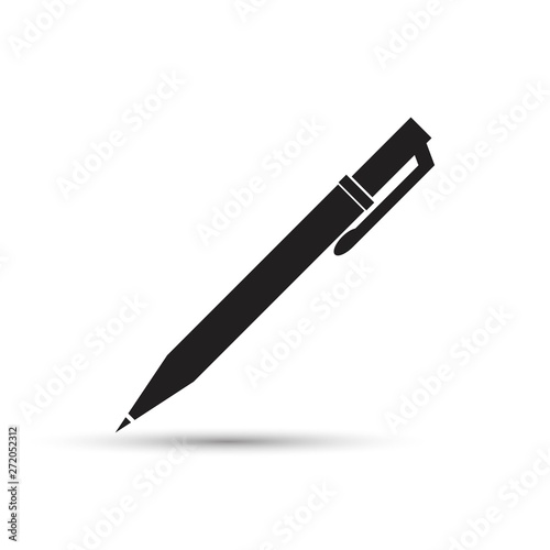 Pen icon illustration. Flat design style